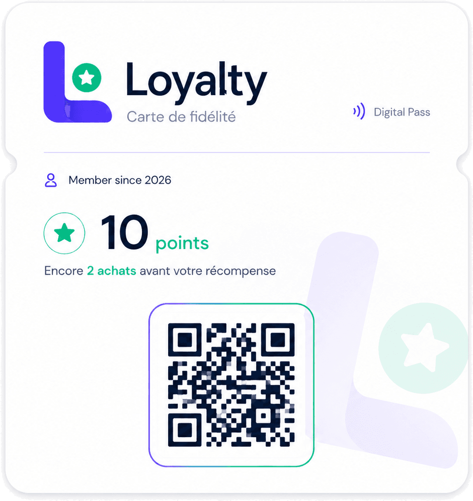 Carte de fidélité Loyalty — édition blanche épurée